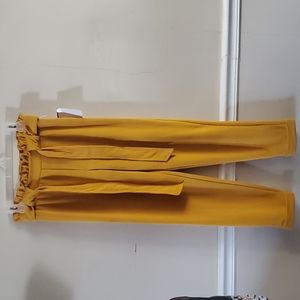DEREK HEART gold stretchy pants